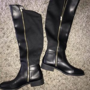 Black Knee High Boots